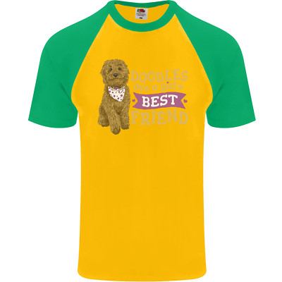 Doodles Mädchen Beste Freundin Goldendoodle Hund Herren S/S Baseball T-Shirt