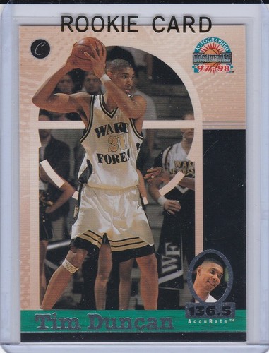 TIM DUNCAN ROOKIE CARD 1997 SB AUTOGRAPHED Basketball RC Wake Forest Spurs - 第 1/2 張圖片