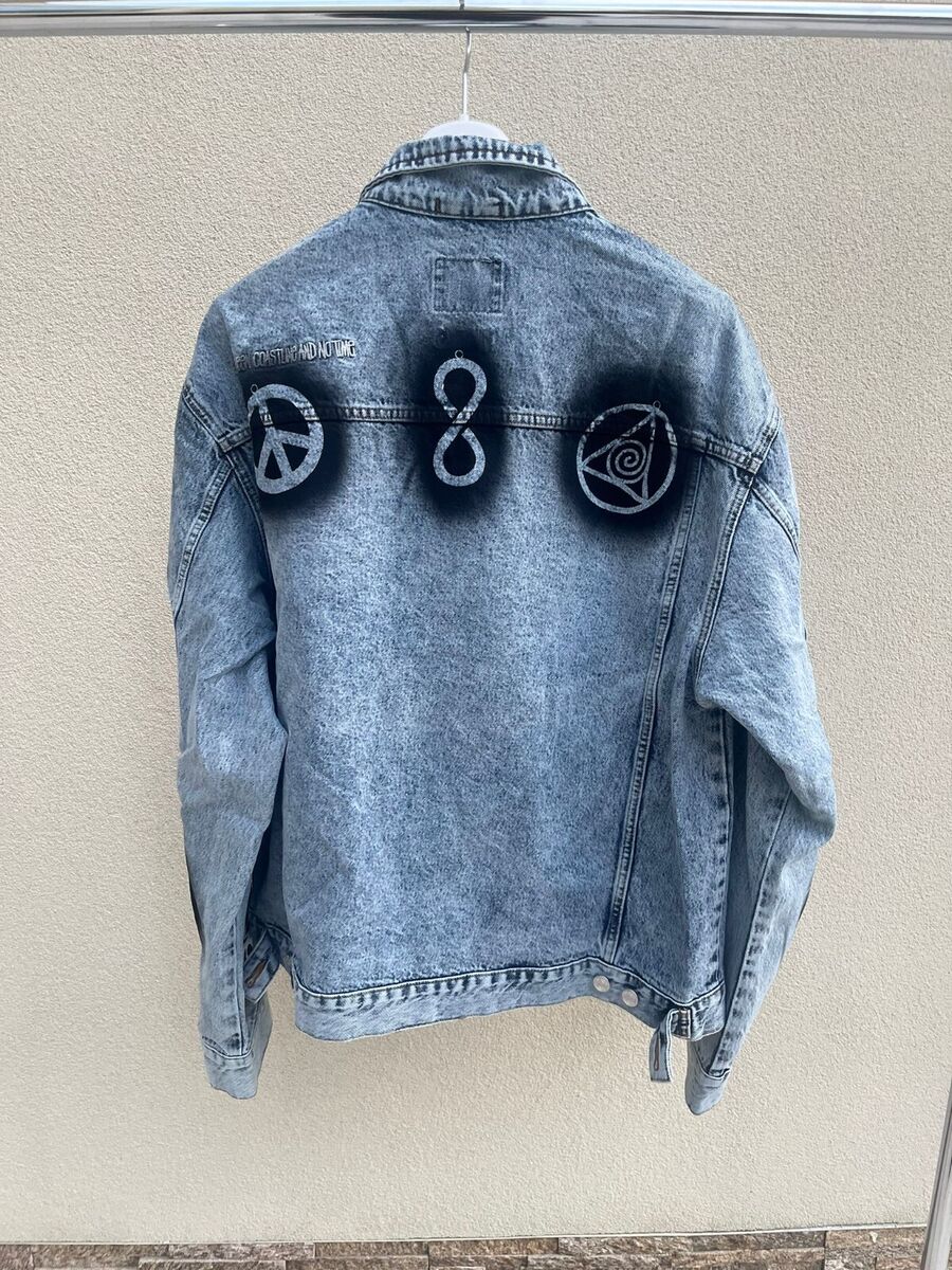 Dries Van Noten × Stussy , Q.2 / Stencil Denim Jacket in Dries Van Noten × Stussy , Q.2 / Stencil Denim Jacket in