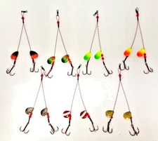 Quick Strike Tip Up Ice Fishing Rig #30 AFW Bleeding Red Wire  Pike Leader Sz 1