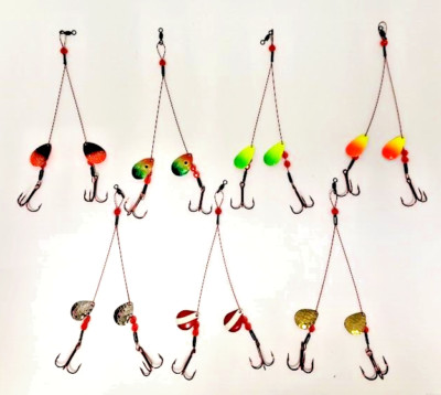 Quick Strike Tip Up Ice Fishing Rig #30 AFW Bleeding Red Wire  Pike Leader