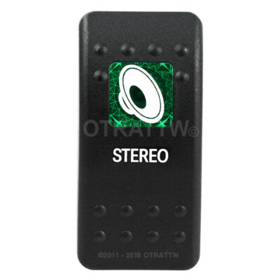 OTRATTW Carling Technologies Contura II Rocker only, STEREO, GREEN LENS