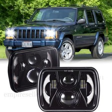 Pair 5x7 7x6 Led Headlights Hilo Sealed Beam For Jeep Cherokee Xj 1984-2001 Pair 5x7 7x6 Led Headlights Hilo Sealed Beam For Jeep Cherokee Xj 1984-2001