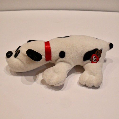 Tonka Pound Puppies Puppy Dog Plush 8" White Black Spots Red Collar 1986 #3 - Picture 2 of 6
