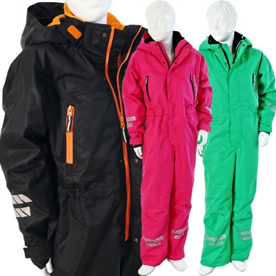 Schneeanzug Unisex – Für Ski, Snowboard, Wind- & Wasserfest, Größe 146-170, Schwarz
