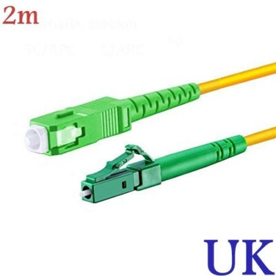 2m LC/APC auf SC/APC LWL Patchkabel 9/125μm OS2 Singlemode Simplex 3mm UK