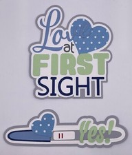 Pregnancy - Pregnancy Test Boy - Paper Piecing Scrapbook Embellishment Die Cuts