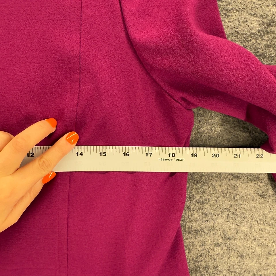 Vestido Kasper Mujer 8 Púrpura Cambio Midi Cremallera Forrado Manga 3/4 Cuello Redondo Informal Foto 4 de 4