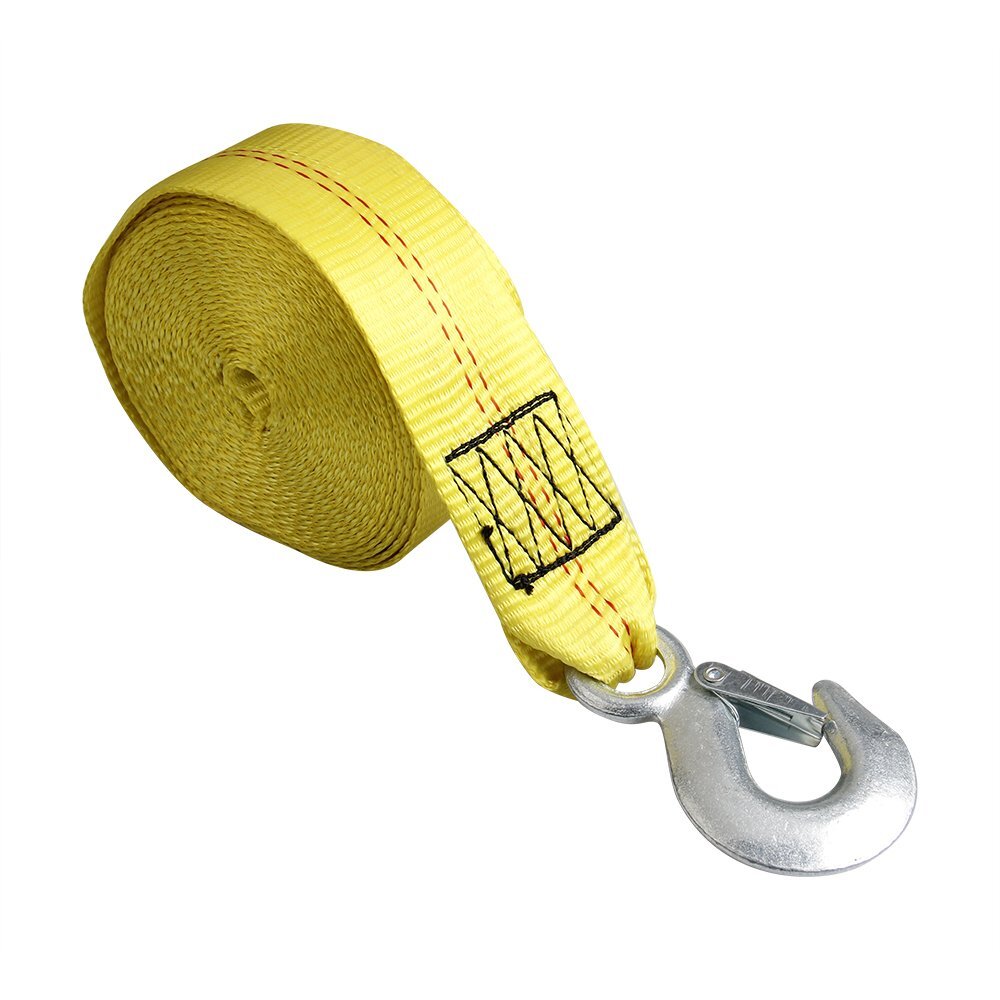 2" x 20' Boat Trailer Winch Strap Replacement with Marine Grade Stainless Hook