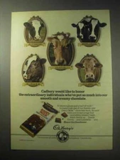 1985 Cadbury's Dairy Milk Chocolate Bar Ad - Honor