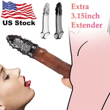 Penis Sleeve Bigger Male Penis Extender Enlarger Girth Enhancer Sleeve USA