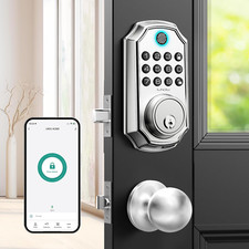 Keyless Entry Door Lock with Handle, App Control Front Door Lock Set Keyless Ent