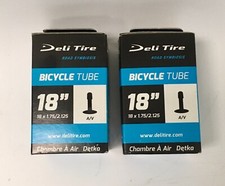 2-Pack of Deli Bicycle Inner Tube 18" x 1.75" - 2.125" , Schrader Valve 35 mm