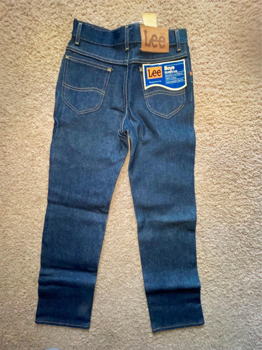 VTG 70S 80S NEW BOYS KIDS 12 26 X 28 LEE RIDERS DARK DENIM reg