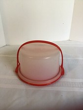 TUPPERWARE Childs Toy 3 Piece Red Cake Holder Carrier 1498 Brand NEW Vintage