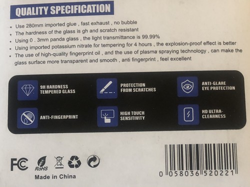 Screen Protector 14 Pro Premium Tempered Glass 9H Anti-Glare HD Clear - Picture 3 of 7