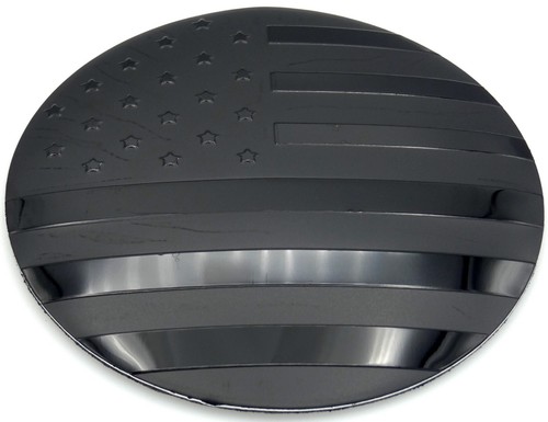 1x Patriotic American Flag Decal Sticker Emblem Aluminum Dome 65mm 2.55" Black - Foto 14 di 21