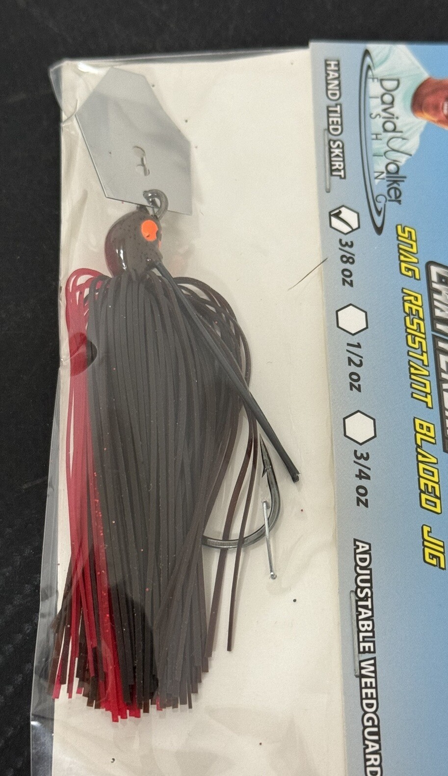 Z-Man Fishing CrossEyeZ ChatterBait 3/8oz Bladed Swim Jig Bass Lure, Chili Dog - Image 3