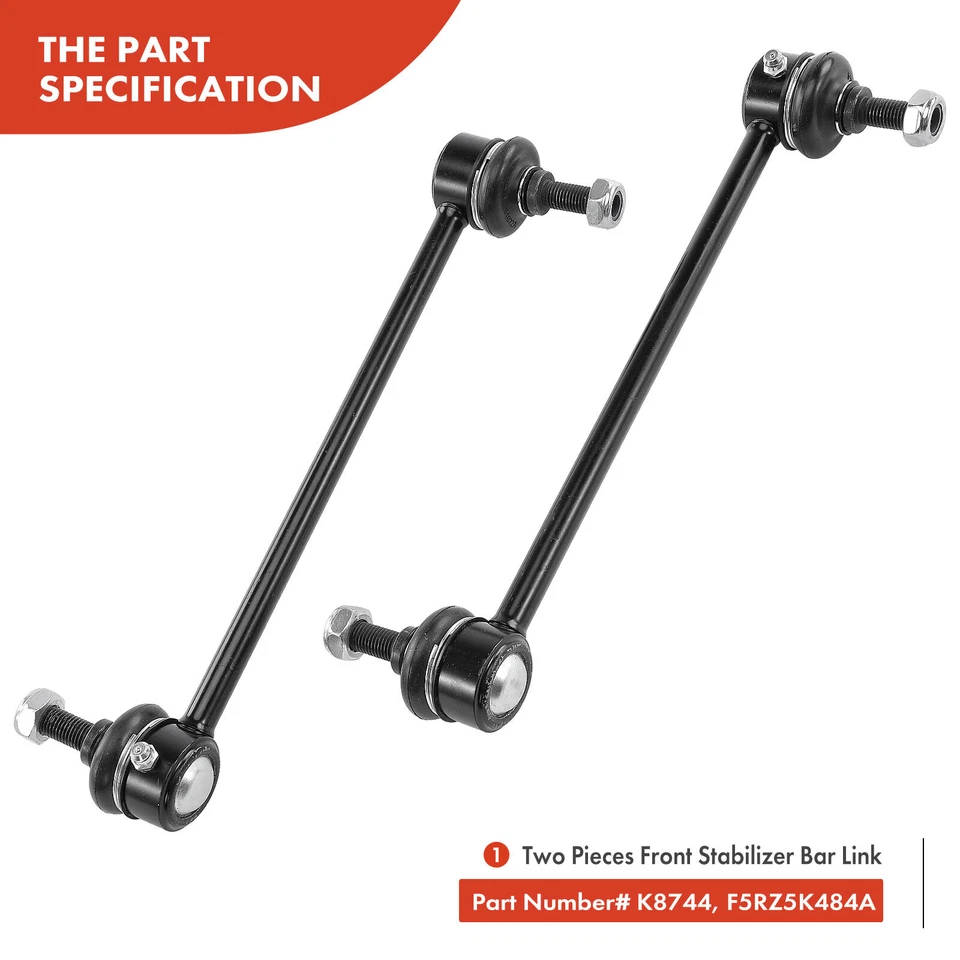 10pcs Sway Bar Link & Tie Rod End  Ball Joint for Ford Contour Mercury Mystique - Image 3 of 4