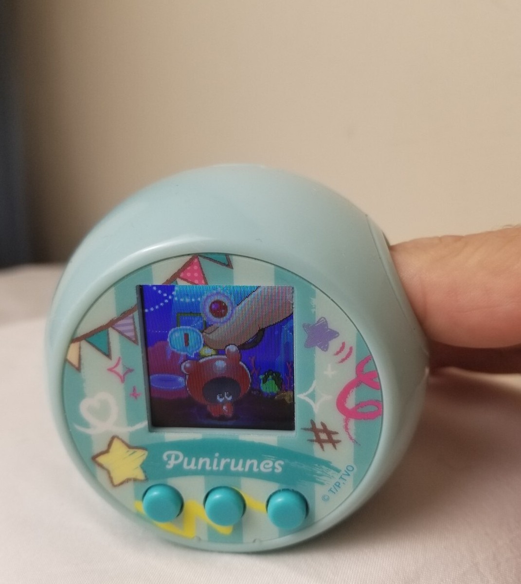 puni❁⃘ Punirunes Puni Baby Blue Squishy Tamagotchi Virtual Pet (US
