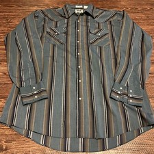 Ely Cattleman Men's Vintage Western Pearl Snap Button Shirt Xlt