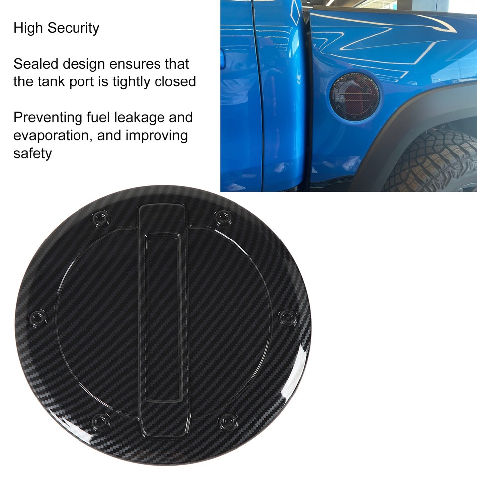 Fuel Tank Cover Carbon Fiber Style Gas Fuel Tank Gates Door Cover Lid