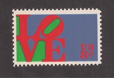 1973 LOVE STAMP di ROBERT INDIANA - POP ART - OTTIME CONDIZIONI