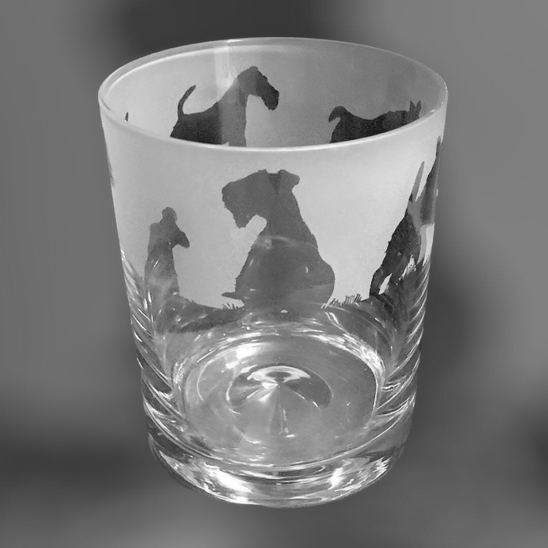 Wire Fox Terrier Engraved 30cl Whisky Glass Tumbler-image