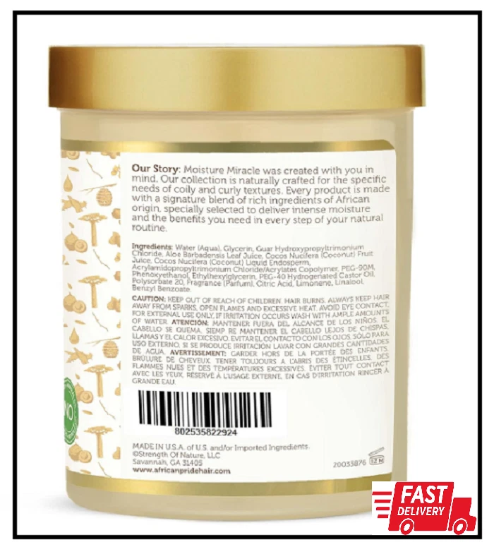 African Pride Moisture Miracle Aloe & Coconut Water Pre-Shampoo - Helps Minimize - Image 2 of 3