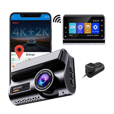 4K+2K GPS Parking Mode Car Dash Cam Camera WiFi Video Recorder DVR View 140° NEW