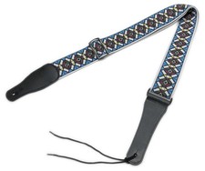 Guitar strap cotton 105-170cm/width 6cm blue color STR-DG42-BL