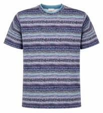 Vtg Cotton AOP DiVincent Ringer T-Shirt Men’s Medium Made In USA