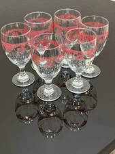 Johnson Brothers Old Britain Castles Pink 16 oz Water Or Tea Glasses Set Of 6