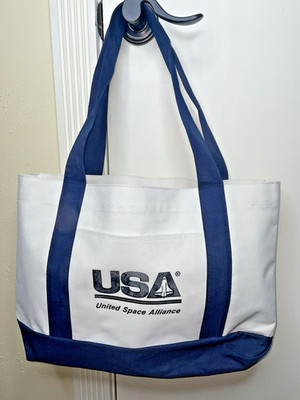 RARE USA UNITED SPACE ALLIANCE Rockwell Lockheed Martin Space Shuttle Tote Bag