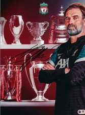 JURGEN KLOPP SIGNED LIVERPOOL FC 16x12 EVERY TROPHY PHOTO (ACG CERT AG19024)