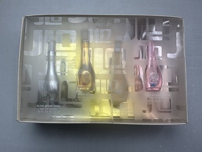JENNIFER LOPEZ JLO Glow PERFUME GIFT SET 4 New In Box Rare! 7.5 ml each.