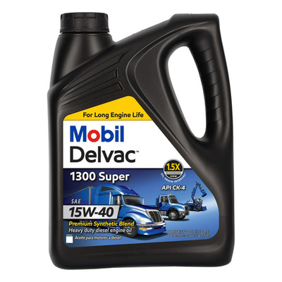Mobil Delvac 1300 Super Heavy Duty Synthetic Blend Diesel Engine Oil 15W-40