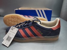 New No Lid Mens Adidas Gazelle Indoor Legend Ink Suede Preloved Ruby Sz 8