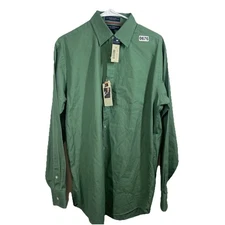 NWT Daniel Cremieux Shirt Mens M Green Button Down 100% Cotton Career Office NEW