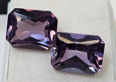 Natural Alexandrite Emerald Cut 15-16 Ct EGL Certified Pair Gemstone FR-163