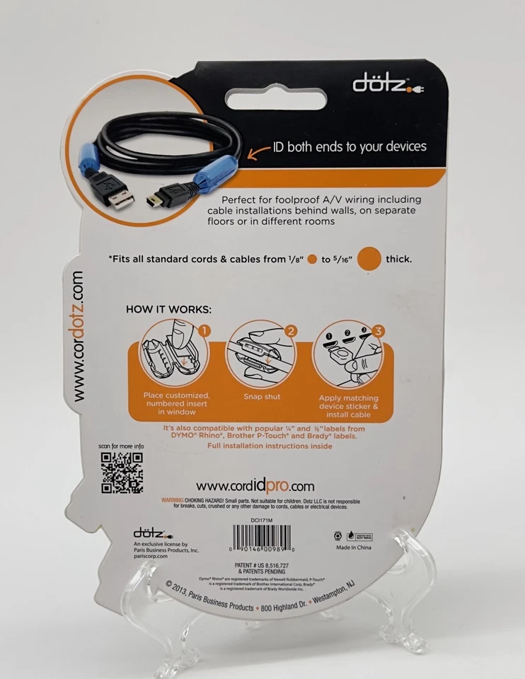 Cord ID Pro Cord & Cable Identification System 12 Count Assorted Colors NEW - Image 2 of 4