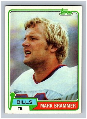 1981 Topps Mark Brammer RC #283 Rookie Card Buffalo Bills VINTAGE Football NFL
