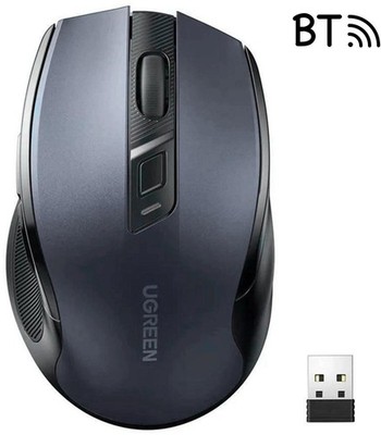 6957303898558 Mysz optyczna Ugreen MU006 bezprzewodowa USB 2.4GHz / Bluetooth 5.