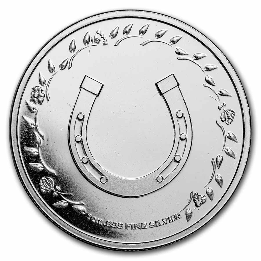 1 oz Silver Round - Ounce of Luck Clover & Horseshoe | eBay