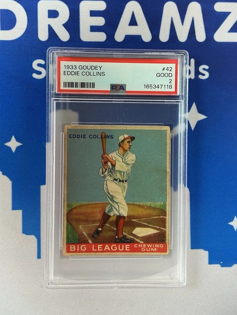 1933 Goudey #42 Eddie Collins Red Sox HOF PSA 2