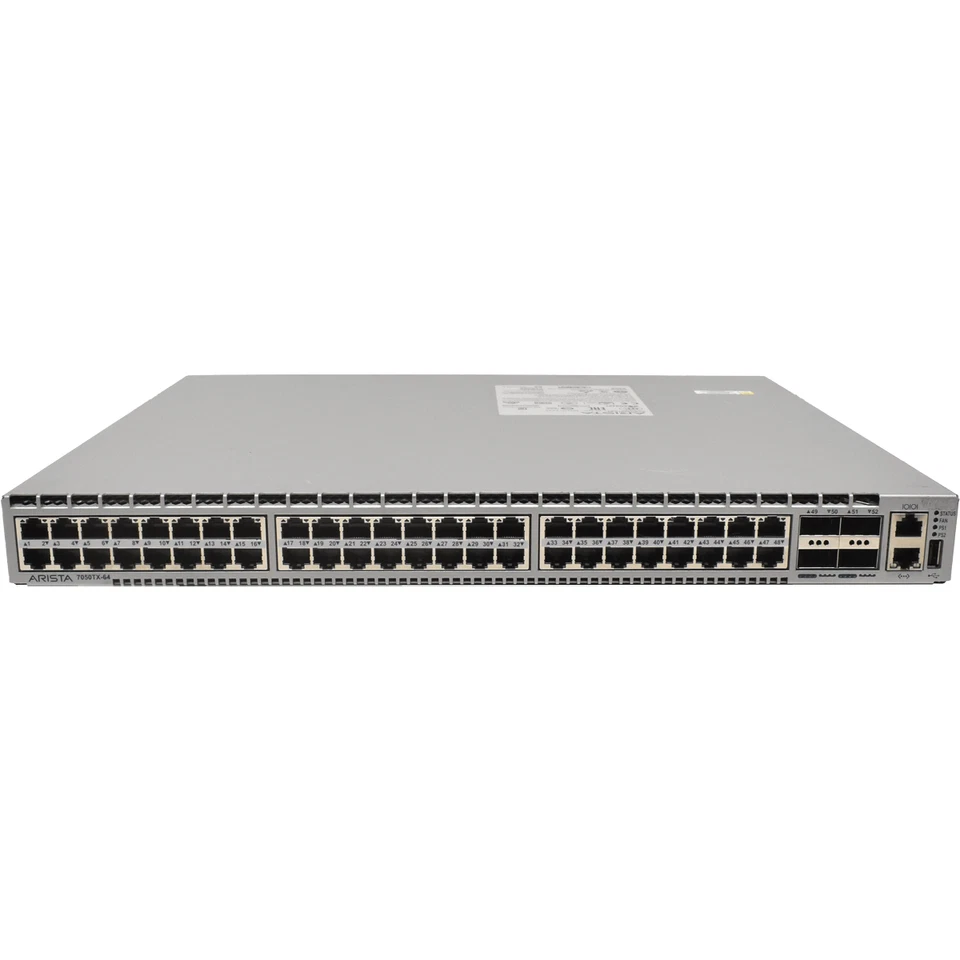 Arista DCS-7050TX-64 48-Port 10G Ethernet Switch 4x 40GbE QSFP+ Port
