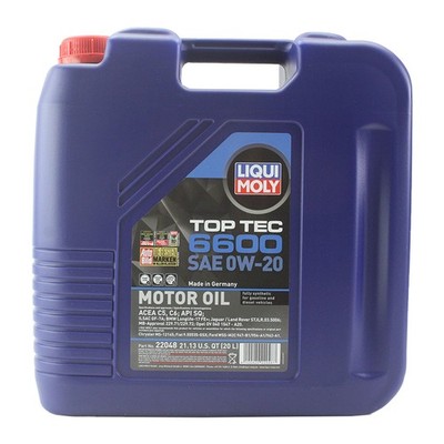 Liqui Moly 22048 Engine Motor Oil - Top Tec 6600 0W-20 (20 L)