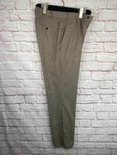 MICHAEL KORS Mens Brown Wool STRETCH Flat Business Suit Dress Pants/Slacks 36x32