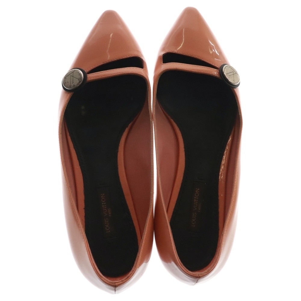 Louis Vuitton Pointed Toe Logo Enamel Flat Pumps Pink Ma0175 Women'S thumbnail 5