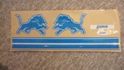 DETROIT LIONS FULL SIZE FOOTBALL HELMET DECALS WITH STRIPE & BUMPERS